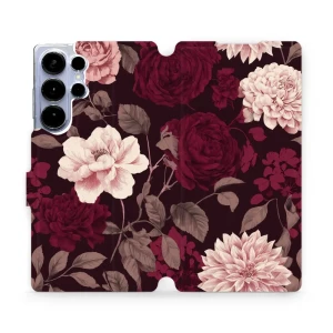Etui z klapką do Galaxy S25 Ultra, Mobiwear Book, wino i dalie