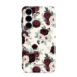 Etui ochronne do Galaxy S25 Plus, Mobiwear Elite Pro MagSafe, róże z szałwią na kremie