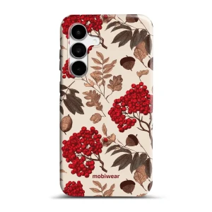 Etui ochronne do Galaxy S25 FE, Mobiwear Elite Pro, jarzębina na ecru