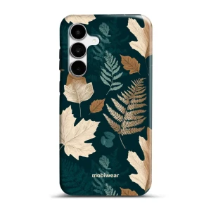 Etui ochronne do Galaxy S25 FE, Mobiwear Elite Pro, zielnik z liści i paproci