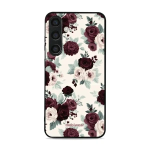Etui ochronne do Galaxy S24 Plus, Mobiwear Glossy Case, róże z szałwią na kremie