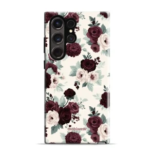 Etui ochronne do Galaxy S23 Ultra, Mobiwear Elite Pro MagSafe, róże z szałwią na kremie