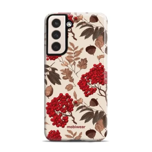 Etui ochronne do Galaxy S21 Plus 5G, Mobiwear Elite Pro, jarzębina na ecru