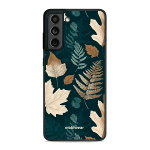 Etui ochronne do Galaxy S21 FE 5G, Mobiwear Glossy Case, zielnik z liści i paproci