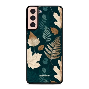 Etui ochronne do Galaxy S21 5G, Mobiwear Glossy Case, zielnik z liści i paproci