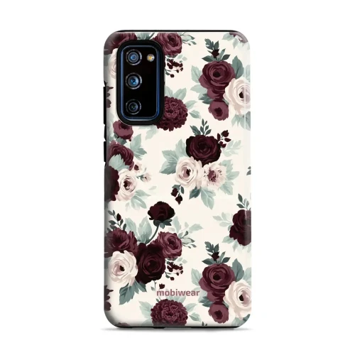 Etui ochronne do Galaxy S20 FE 5G / 4G, Mobiwear Elite Pro, róże z szałwią na kremie