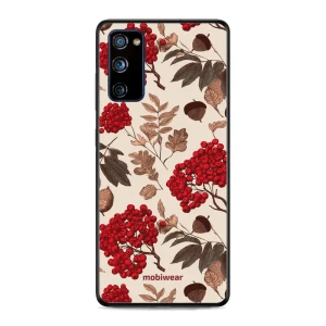 Etui ochronne do Galaxy S20 FE 5G / 4G, Mobiwear Glossy Case, jarzębina na ecru