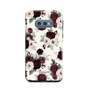 Etui ochronne do Galaxy S10e, Mobiwear Elite Pro, róże z szałwią na kremie