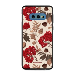 Etui ochronne do Galaxy S10e, Mobiwear Glossy Case, jarzębina na ecru