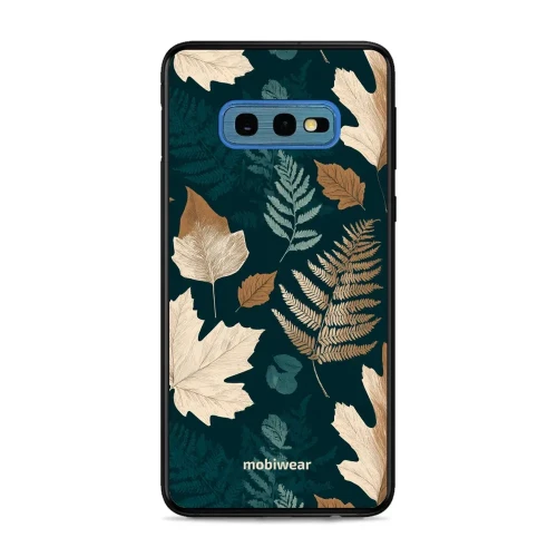 Etui ochronne do Galaxy S10e, Mobiwear Glossy Case, zielnik z liści i paproci
