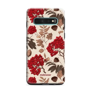 Etui ochronne do Galaxy S10 Plus, Mobiwear Elite Pro, jarzębina na ecru