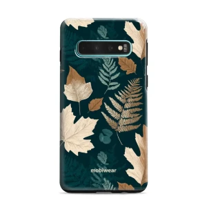Etui ochronne do Galaxy S10 Plus, Mobiwear Elite Pro, zielnik z liści i paproci