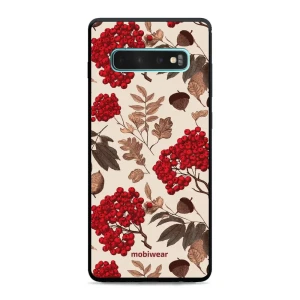 Etui ochronne do Galaxy S10 Plus, Mobiwear Glossy Case, jarzębina na ecru