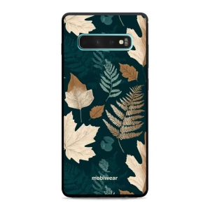 Etui ochronne do Galaxy S10 Plus, Mobiwear Glossy Case, zielnik z liści i paproci