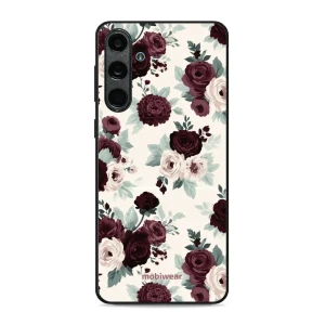 Etui ochronne do Galaxy M55 5G, Mobiwear Glossy Case, róże z szałwią na kremie