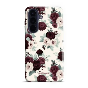 Etui ochronne do Galaxy A57 5G, Mobiwear Elite Pro, róże z szałwią na kremie