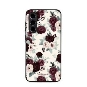 Etui ochronne do Galaxy A56 5G, Mobiwear Glossy Case, róże z szałwią na kremie