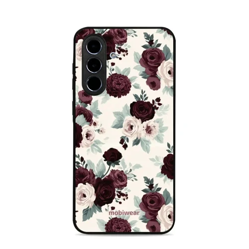 Etui ochronne do Galaxy A56 5G, Mobiwear Glossy Case, róże z szałwią na kremie
