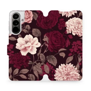 Etui z klapką do Galaxy A37 5G, Mobiwear Book, wino i dalie