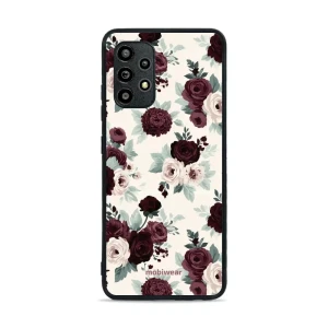 Etui ochronne do Galaxy A32 4G, Mobiwear Glossy Case, róże z szałwią na kremie