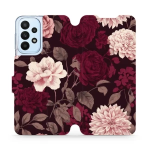 Etui z klapką do Galaxy A23 5G / 4G, Mobiwear Book, wino i dalie