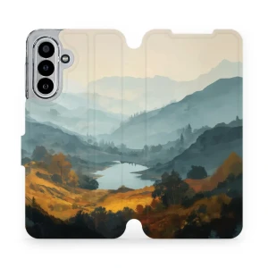 Etui z klapką do Galaxy A17 5G, Mobiwear Book, jezioro w dolinie