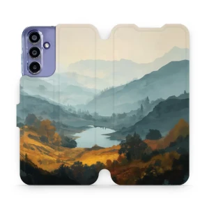 Etui z klapką do Galaxy A15 4G, Mobiwear Book, jezioro w dolinie