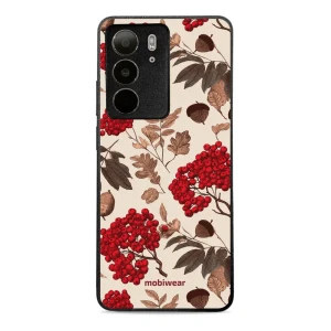 Etui ochronne do realme C75 4G, realme C75 5G, Mobiwear Glossy Case, jarzębina na ecru