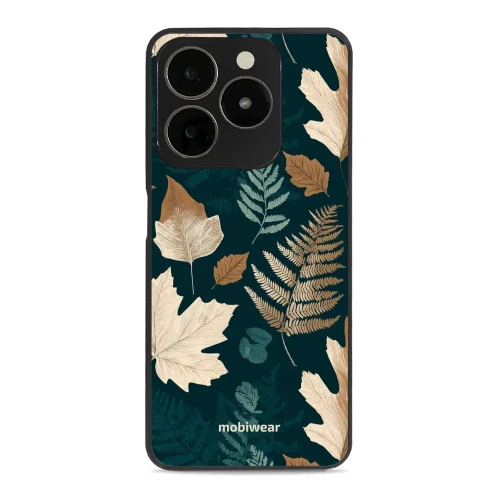 Etui ochronne do realme C63, Mobiwear Glossy Case, zielnik z liści i paproci