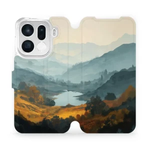 Etui z klapką do OPPO Find X9 Pro, Mobiwear Book, jezioro w dolinie