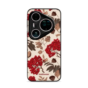Etui ochronne do Huawei Pura 80 Ultra, Mobiwear Glossy Case, jarzębina na ecru