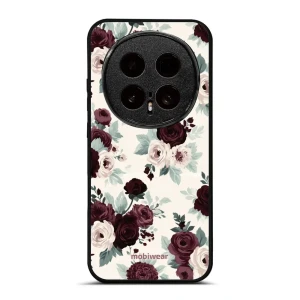 Etui ochronne do HONOR Magic8 Pro, Mobiwear Glossy Case, róże z szałwią na kremie