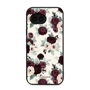 Etui ochronne do Google Pixel 9a, Mobiwear Glossy Case, róże z szałwią na kremie