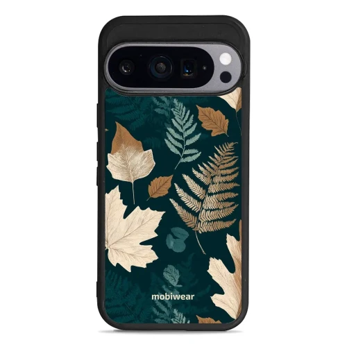 Etui ochronne do Google Pixel 9, Mobiwear Glossy Case, zielnik z liści i paproci