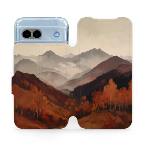 Etui z klapką do Google Pixel 8a, Mobiwear Book, mglista dolina w górach