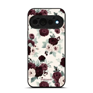 Etui ochronne do Google Pixel 11 Pro, Mobiwear Glossy Case, róże z szałwią na kremie
