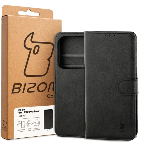 Etui z klapką Bizon Case Pocket do OPPO Find X10 Pro Max, czarne (6/6)