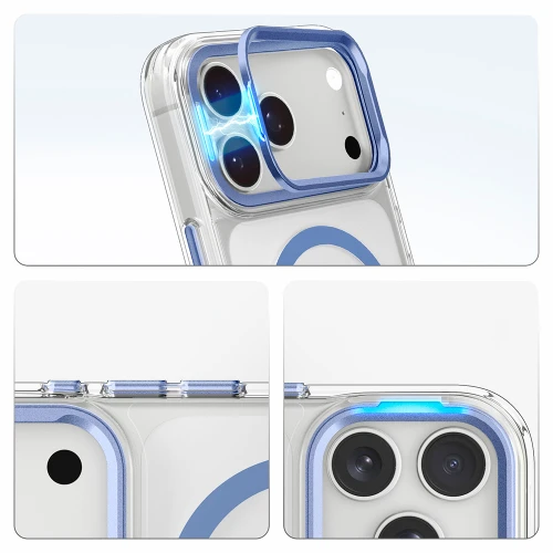 Etui Spigen Ultra Hybrid Optik S Mag do MagSafe do iPhone 18 Pro Max / 17 Pro Max, przezroczysto-niebieskie (2/12)