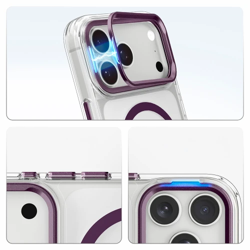 Etui Spigen Ultra Hybrid Optik S Mag do MagSafe do iPhone 18 Pro Max / 17 Pro Max, przezroczysto-fioletowe (2/12)