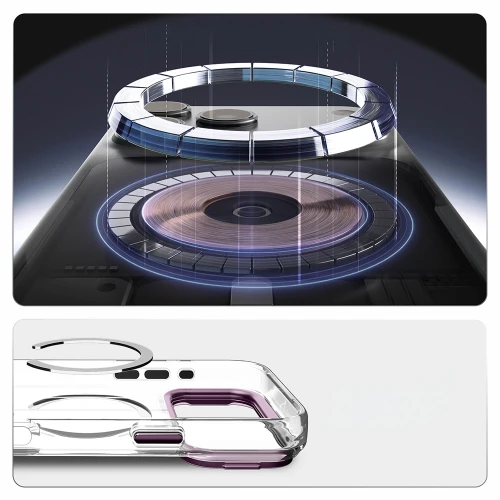 Etui Spigen Ultra Hybrid Optik S Mag do MagSafe do iPhone 18 Pro Max / 17 Pro Max, przezroczysto-fioletowe (5/12)
