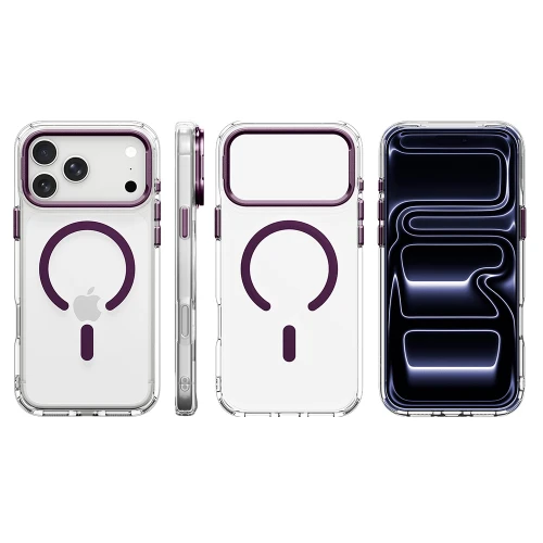 Etui Spigen Ultra Hybrid Optik S Mag do MagSafe do iPhone 18 Pro Max / 17 Pro Max, przezroczysto-fioletowe (6/12)