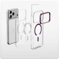 Etui Spigen Ultra Hybrid Optik S Mag do MagSafe do iPhone 18 Pro Max / 17 Pro Max, przezroczysto-fioletowe (9/12)