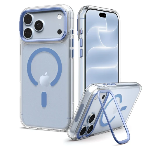 Etui Spigen Ultra Hybrid Optik S Mag do MagSafe do iPhone 18 Pro / 17 Pro, przezroczysto-niebieskie (1/12)