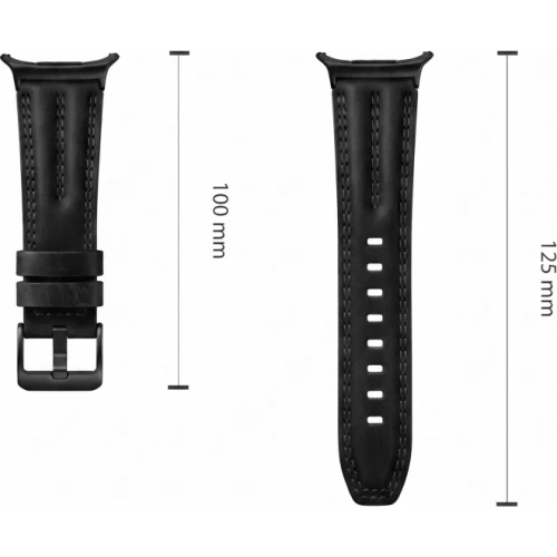 Pasek Tech Protect Leatherfit Craft do Galaxy Watch 9 44mm / 40mm / 8 44mm / 8 40mm / 8 Classic, czarny (4/8)