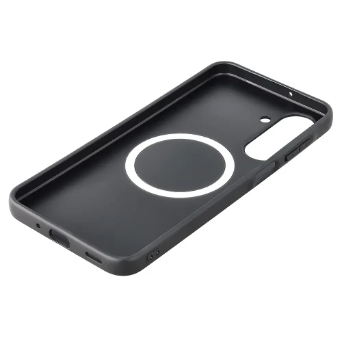 Etui ze smyczką na nadgarstek i pierścieniem magnetycznym Bizon Case CarbO do Galaxy A18 4G/5G / A17 4G/5G, czarne (5/6)