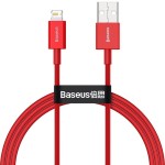 Kabel Baseus Superior USB-A do Lightning 2.4A 1m, czerwony