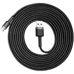 Kabel Baseus Cafule 2A USB-A do USB-C 3m, czarno-szary