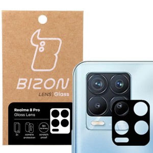 Szkło na aparat Bizon Glass Silk Lens dla Realme 8 Pro, 2 sztuki
