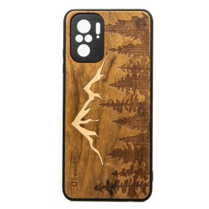 Drewniane etui do Xiaomi Redmi Note 10, Bewood Góry Imbuia