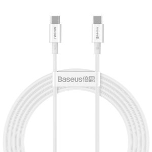 Kabel Baseus Superior 100W 5A USB-C do USB-C 2m, biały